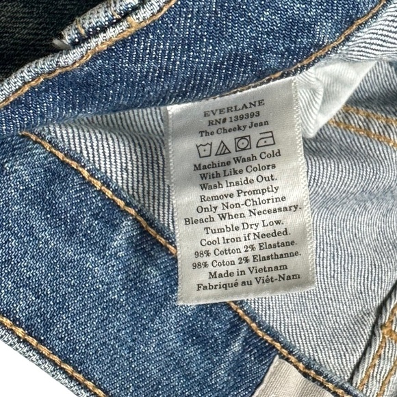 Everlane The Curvy Cheeky Jean Size 35 Women's High Rise Straight Leg Raw Hem - Picture 11 of 16